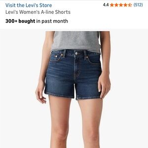 Levi’s Women’s A-Line Dark Blue Denim Shorts